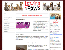 Tablet Screenshot of lovingpawspetclinic.com